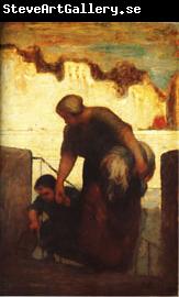 Honore  Daumier The Laundress